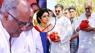 Boney Kapoor CRIES BADLY While Performing Sridevi's Last Rituals In Haridwar With Anil Kapoor