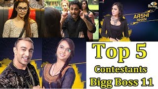 Top 5 Bigg Boss 11 Contestants