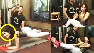 Sridevi's Daughter Jhanvi Kapoor's FUNNY Gym Workout For DHADAK