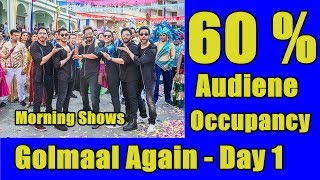 Golmaal Again Audience Occupancy Report Day 1 Morning Shows