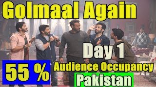 Golmaal Again Audience Occupancy Report Day 1 Pakistan