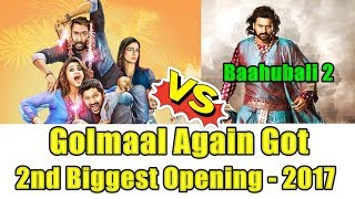 Golmaal Again Got Second Biggest Box Office Opening After Baahubali 2