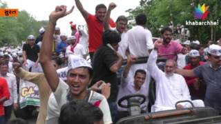 Huge Amount Of Patidars Joined Road Show Of Hardik After His Jail Release