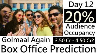 Golmaal Again Audience Occupancy And Collection Prediction Day 12