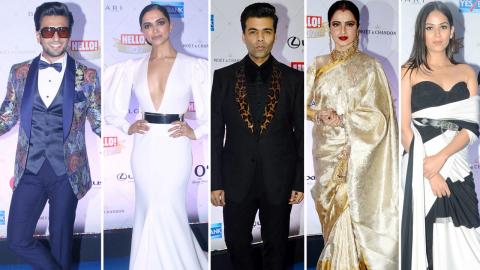 Red Carpet Of Hello Hall Of Fame Awards 2018 - Ranveer Singh, Deepika Padukone, Rekha, Karan Johar
