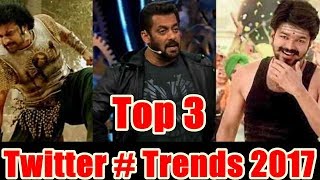 Prabhas, Salman Khan and Thalapathy Vijay Made Into Top 3 Hashtag Trends on Twitter In 2017