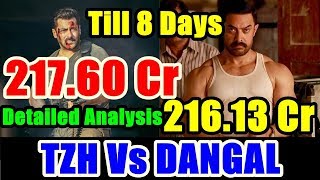 Tiger Zinda Hai Vs Dangal Comparison Of 8 Days I Detail Analysis