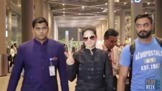 SUNNY LEONE & SHAH RUKH KHAN seen at airport!!