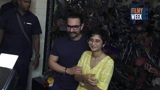 Aamir Khan cuts cake, kisses wife kiran with love