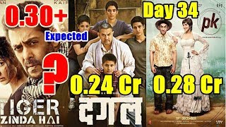 Tiger Zinda Hai Will Break Dangal And PK Day 34 Collection?
