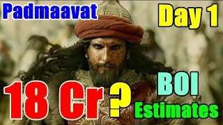 Padmaavat Box Office Collection Early Report Day 1 BOI