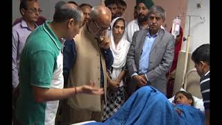 LoC Shelling: Naeem Akhtar visits injured girls at GMCH Jammu
