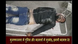 मुजफ्फरनगर में पुलिस और बदमाशों में मुठभेड़, इनामी बदमाश ढेर
