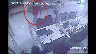 ਮਹਿਲਾ ਬੈੰਕ ਵਿੱਚ ਡਕੈਤੀ , LIVE BANK ROBBERY CAUGHT ON CCTV CAMERA