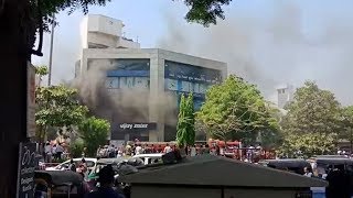 Fire catches electronics show room in surat