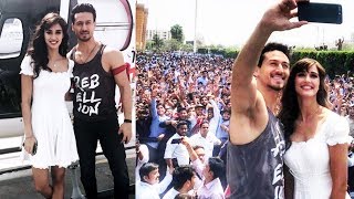 HUGE CROWD Gather To See Tiger Shroff And Disha Patani | Baaghi 2 Promotion At G L Bajaj College