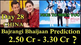 Bajrangi Bhaijaan Prediction In CHINA Day 28 I Will Clash With Nice To Meet You