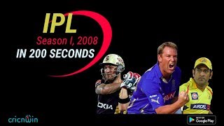 IPL 2008 in 200 Seconds | Season 1 | How IPL Started ?