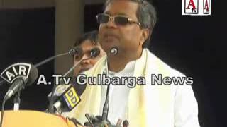 Karnataka CM Siddaramaiah In Gulbarga A.Tv Gulbarga News 18-9-2016 01