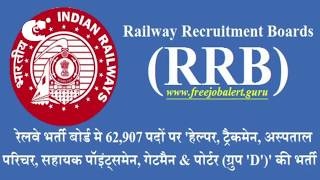 Railway Recruitment 2018- Alert! Last day to arrive for more than 90,000 posts in Indian Railways