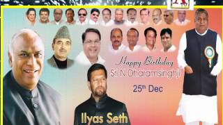 Shri N Dharam Singh ex CM ko Salgira ki Mubarakbad by Ilyas Sait Chairman NEKRTC