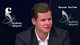 Tearful Steve Smith apologises for ball-tampering