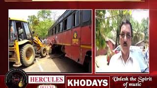 Accident Between JCB And MSRTC Bus At Kudal; 11 Injured