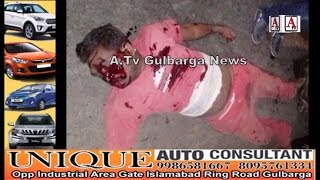 Car Accident Near Tool Naka Sedam Road Gulbarga A.Tv News 1-3-2017