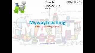 Math Class 9 Chapter 15 Part III|PROBABILITY|PROBABILITY for class 9|