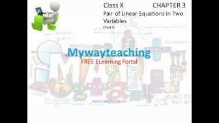Math Class 10 Chapter 3 Part I|Pair of linear equations in two variables|
