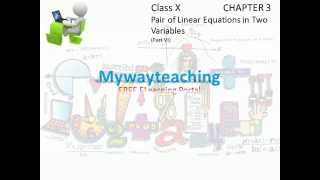 Math Class 10 Chapter 3 Part VI|Pair of linear equations in two variables|