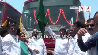 Gulbarga To Baswakalyan New Busses Inuagrated By ilyas Sait A.Tv News 21-4-2017