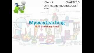 Math Class 10 Chapter 5 Part I|ARITHMETIC PROGRESSIONS|ARITHMETIC PROGRESSIONS for class 10|