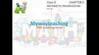 Math Class 10 Chapter 5 Part II|ARITHMETIC PROGRESSIONS|ARITHMETIC PROGRESSIONS for class 10|
