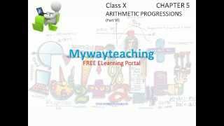 Math Class 10 Chapter 5 Part VI|ARITHMETIC PROGRESSIONS|ARITHMETIC PROGRESSIONS for class 10|
