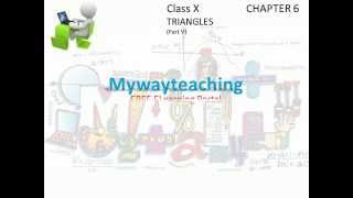 Math Class 10 Chapter 6 Part V|Triangles|Triangles for class 10|