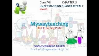 Math Class 8 Chapter 3 Part V| Understanding Quadrilaterals for class 8