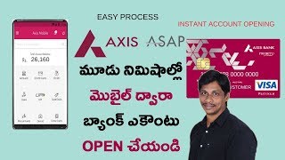 Open Axis Bank account just in 3 mins ||Telugu Tech Tuts