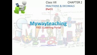 Math Class 7 Chapter 2 Part I|FRACTIONS AND DECIMALS|Fractions and decimals for class 7