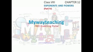 Math Class 8 Chapter 12 Part IV|Exponents and power| Exponents and power for class 8|