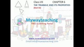 Math Class 7 Chapter 6 Part IV|The triangle and its properties for class 7|