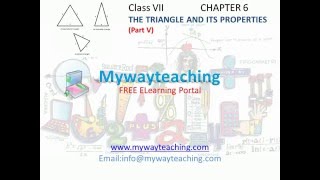 Math Class 7 Chapter 6 Part V|The triangle and its properties for class 7|