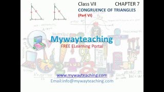 Math Class 7 Chapter 7 Part VI|Congruence of triangles| Congruence of triangles for class 7|