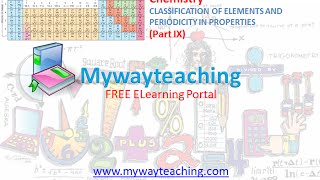Chemistry Class 11 Chapter 3 Part IX|CLASSIFICATION OF ELEMENTS AND PERIODICITY IN PROPERTIES|