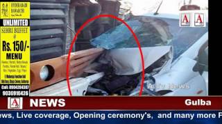 Lorry Car Accident Near Jewargi Dist Gulbarga A.Tv News 4-6-2017
