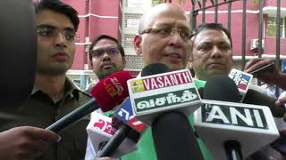 Abhishek Singhvi addresses media after visiting EC on the code of conduct issue.