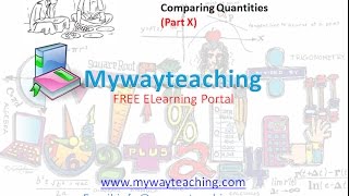 Math Class 7 Chapter 8 Part X| Comparing Quantities | Comparing Quantities for class 7|