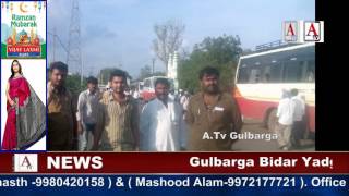 Buss Drivers Protest at Aland Dist Gulbarga A.Tv News 20-6-2017