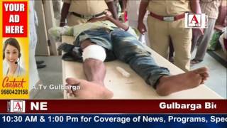 Gulbarga me Firing Qaidi Constable injured A.Tv News 27-6-2017
