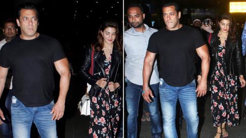 Salman Khan & Jacqueline Fernandez Spotted At Airport